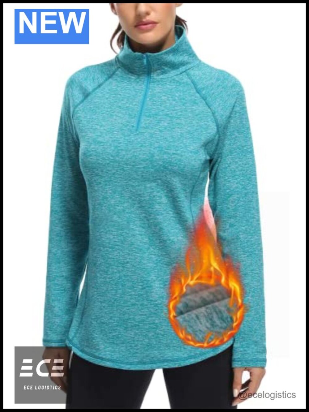 Quarter Zip Pullover Women Athletic Long Sleeve Running Workout Top Fleece Lined